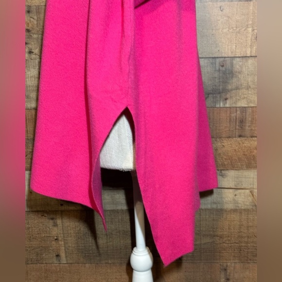 Entro Hot Pink Mock Neck Side Slit Sweater Long Sleeve size S/M - Picture 8 of 11